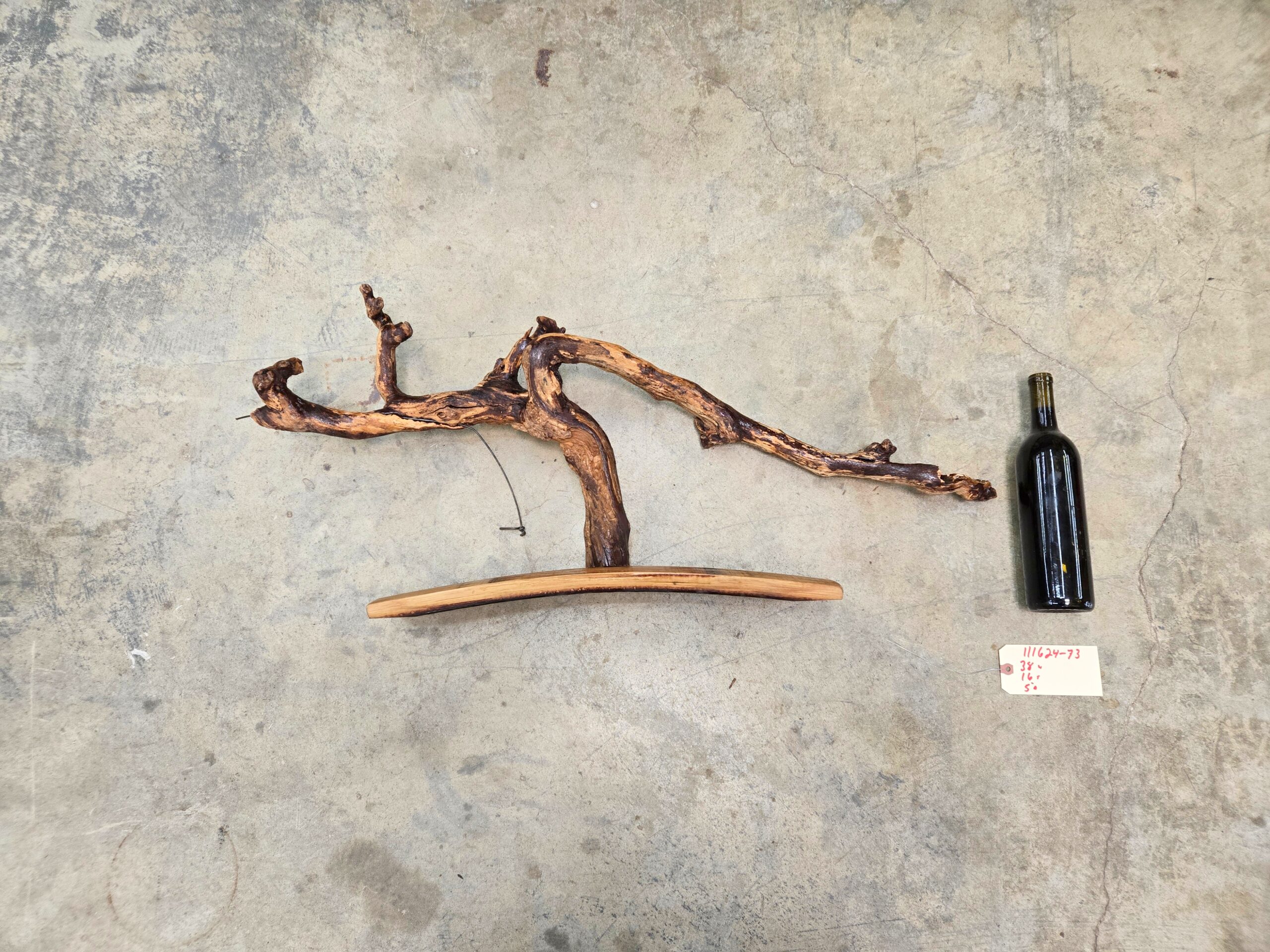 RARE Rombauer Chardonnay Grape Vine Art made from retired Napa grapevine 100% Reclaimed + Ready to Ship! 111624-73